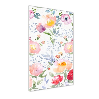 Quadro acrilico verticale Papaveri