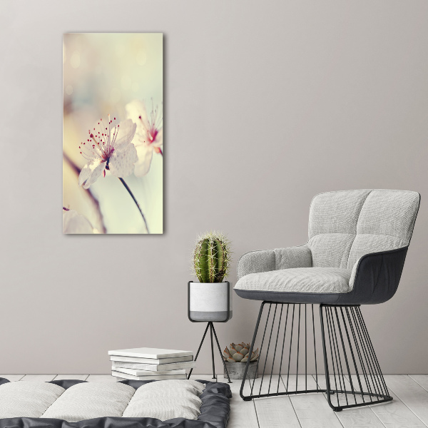 Quadro acrilico verticale Fiori di ciliegio