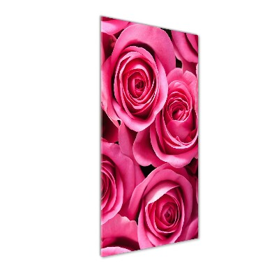 Quadro vetro acrilico verticale Rose rosa