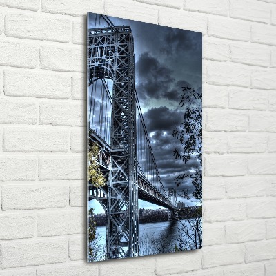 Quadro in vetro acrilico verticale Ponte di New York