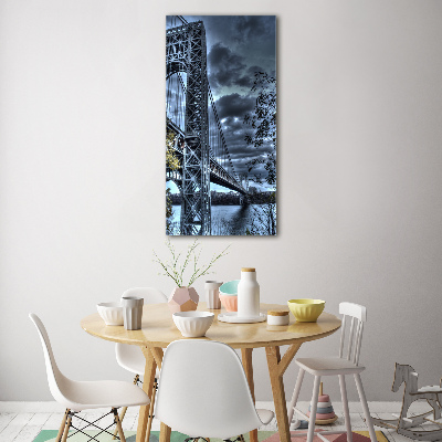 Quadro in vetro acrilico verticale Ponte di New York
