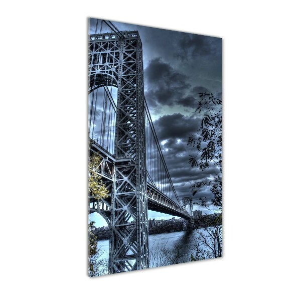 Quadro in vetro acrilico verticale Ponte di New York