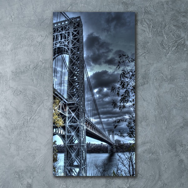 Quadro in vetro acrilico verticale Ponte di New York