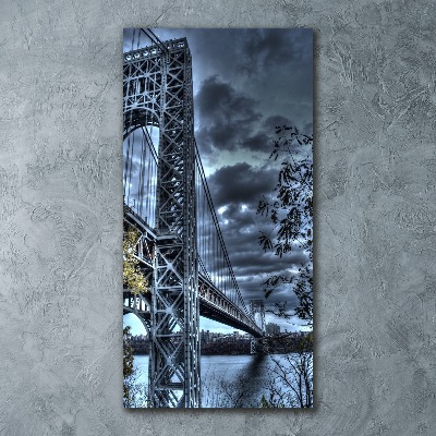 Quadro in vetro acrilico verticale Ponte di New York