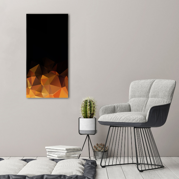 Quadro vetro acrilico verticale Triangoli astratti