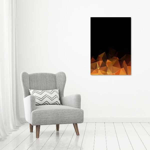 Quadro vetro acrilico verticale Triangoli astratti