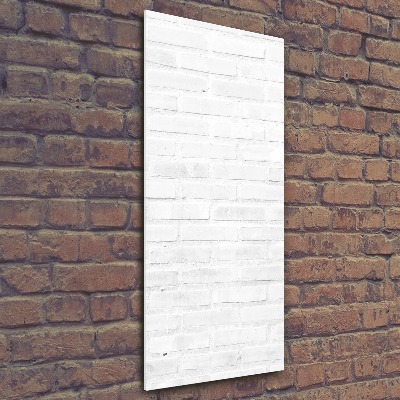 Quadro in vetro acrilico verticale Muro di mattoni