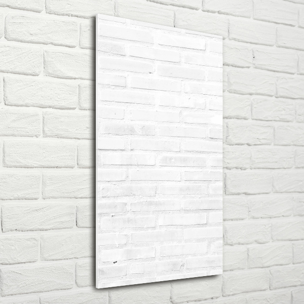 Quadro in vetro acrilico verticale Muro di mattoni