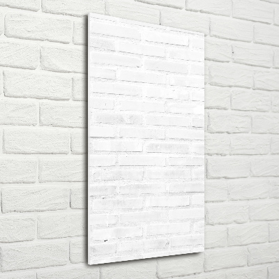 Quadro in vetro acrilico verticale Muro di mattoni