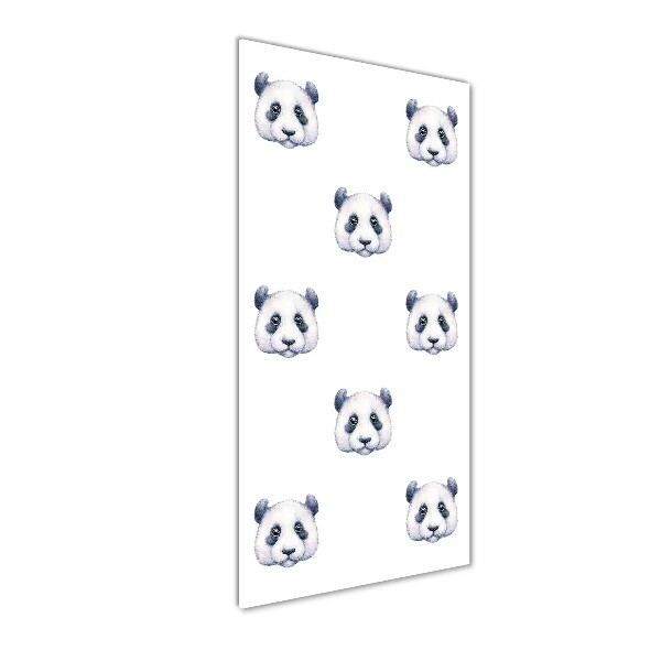 Quadro in vetro acrilico verticale Panda