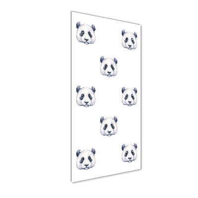 Quadro in vetro acrilico verticale Panda