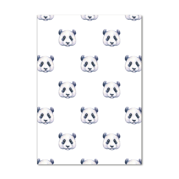 Quadro in vetro acrilico verticale Panda