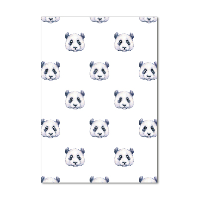Quadro in vetro acrilico verticale Panda