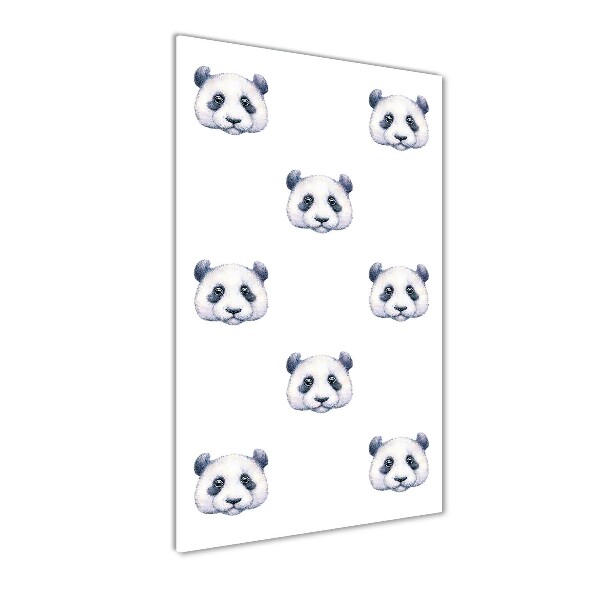Quadro in vetro acrilico verticale Panda