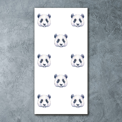 Quadro in vetro acrilico verticale Panda