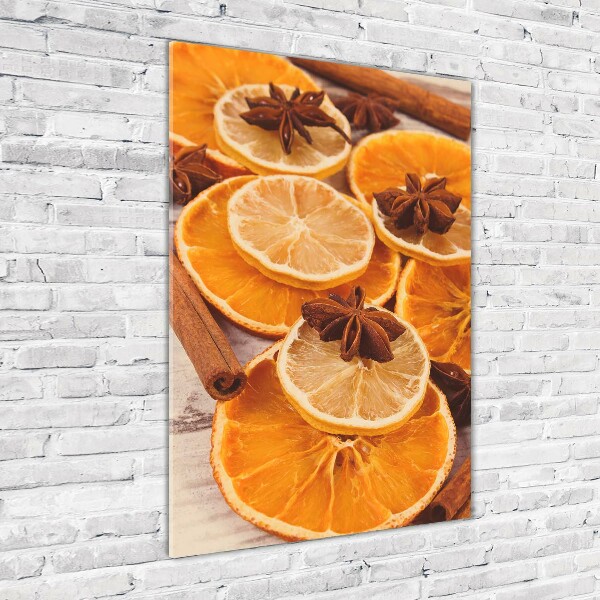 Quadro stampa su vetro acrilico verticale Il profumo del Natale