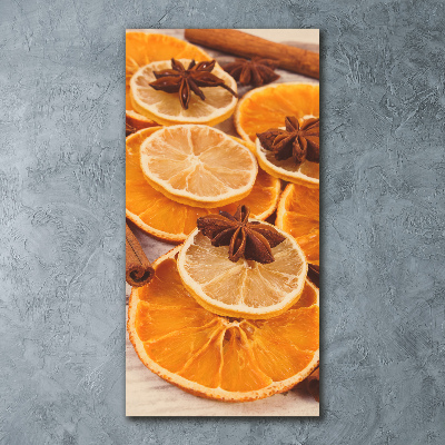 Quadro stampa su vetro acrilico verticale Il profumo del Natale