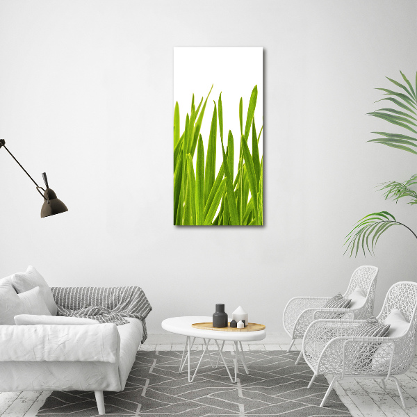 Quadro vetro acrilico verticale Erba verde