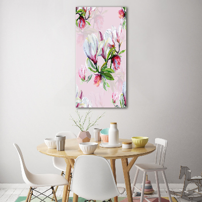 Quadro stampa su vetro acrilico verticale Magnolia