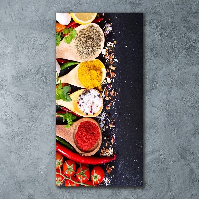 Quadro stampa su vetro acrilico verticale Spezie