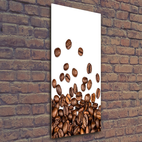 Quadro in vetro acrilico verticale Chicchi di caffè