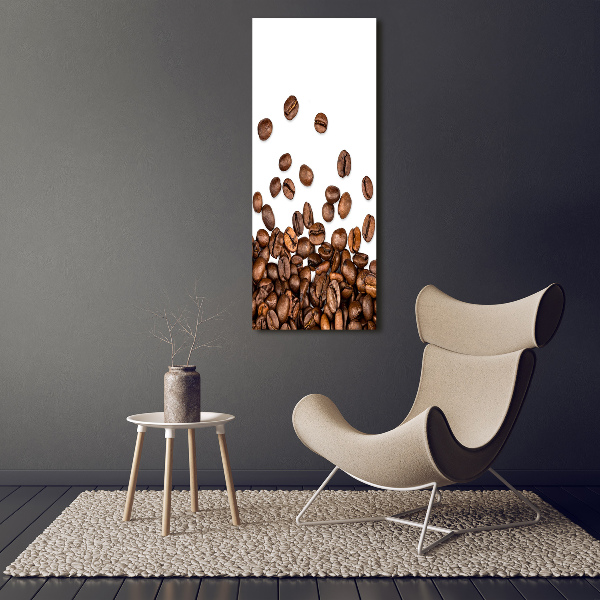 Quadro in vetro acrilico verticale Chicchi di caffè
