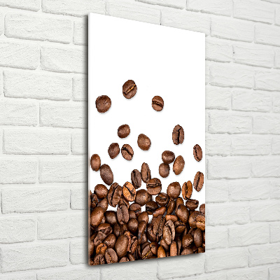 Quadro in vetro acrilico verticale Chicchi di caffè