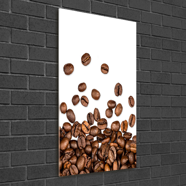 Quadro in vetro acrilico verticale Chicchi di caffè