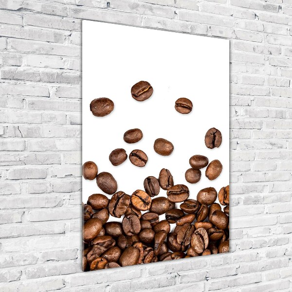Quadro in vetro acrilico verticale Chicchi di caffè
