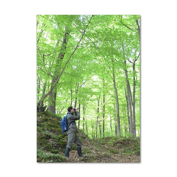 Quadro stampa su vetro acrilico verticale Ornitologo