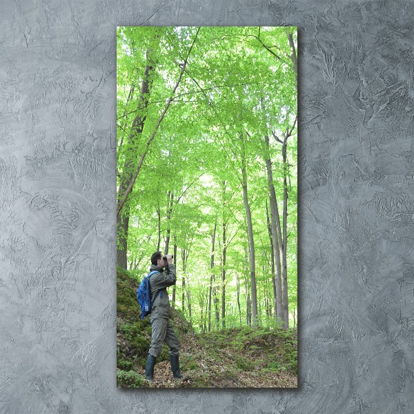 Quadro stampa su vetro acrilico verticale Ornitologo