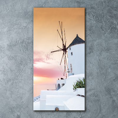 Quadro vetro acrilico verticale Santorini, Grecia