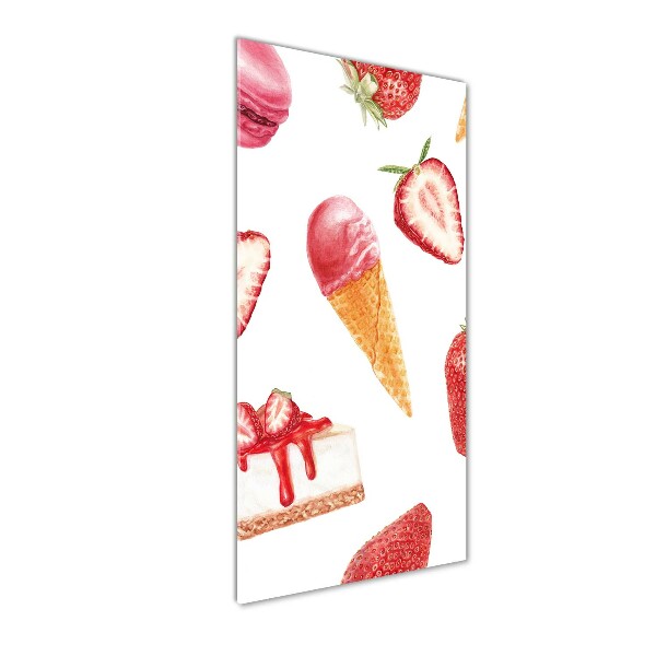 Quadro acrilico verticale Gusto fragola