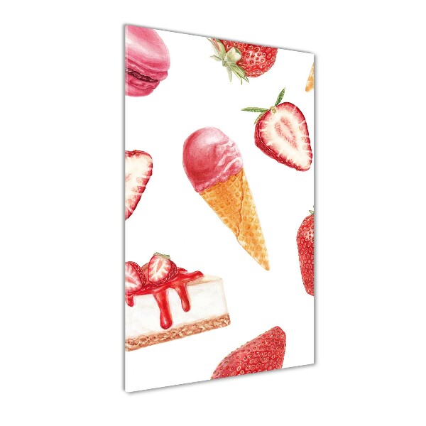 Quadro acrilico verticale Gusto fragola