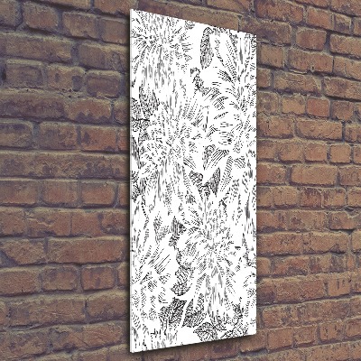 Quadro acrilico verticale Peonie