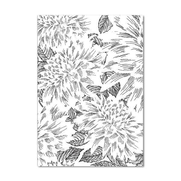 Quadro acrilico verticale Peonie