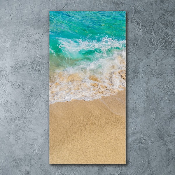 Quadro vetro acrilico verticale Spiaggia e mare