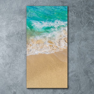Quadro vetro acrilico verticale Spiaggia e mare