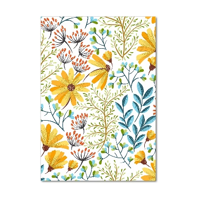 Quadro stampa su vetro acrilico verticale Fiori selvatici