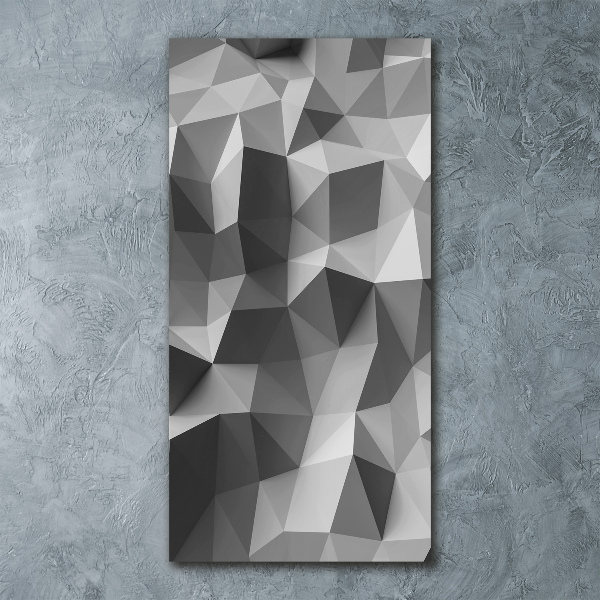 Quadro in vetro acrilico verticale Triangoli astratti