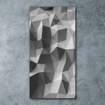 Quadro in vetro acrilico verticale Triangoli astratti