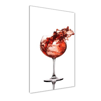 Quadro acrilico verticale Un bicchiere di vino