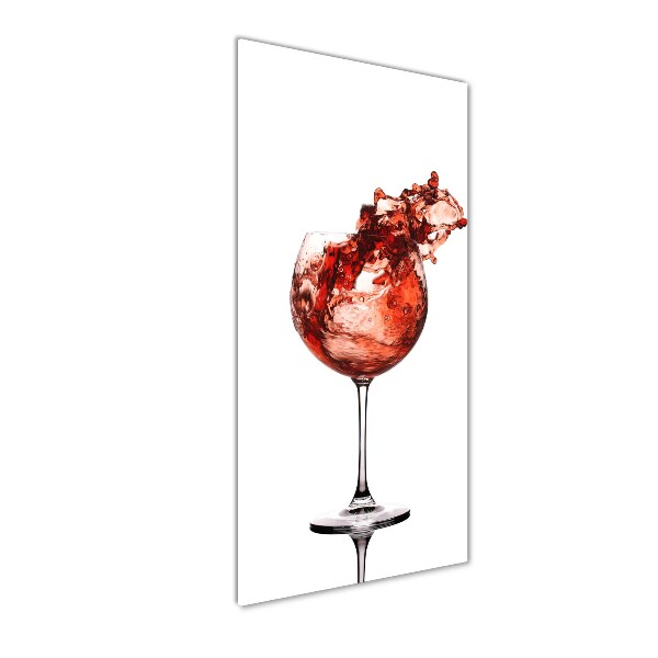 Quadro acrilico verticale Un bicchiere di vino