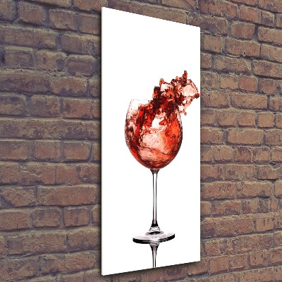 Quadro acrilico verticale Un bicchiere di vino