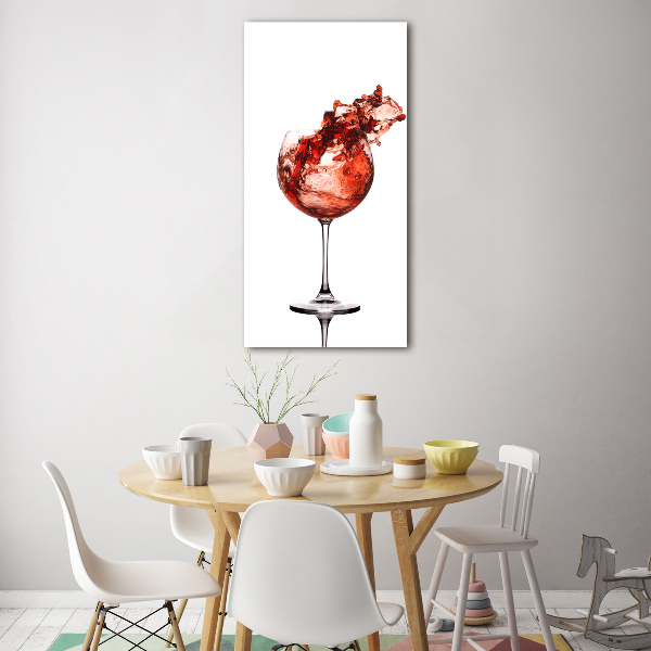 Quadro acrilico verticale Un bicchiere di vino