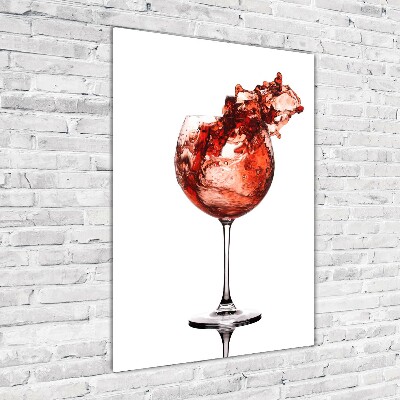Quadro acrilico verticale Un bicchiere di vino