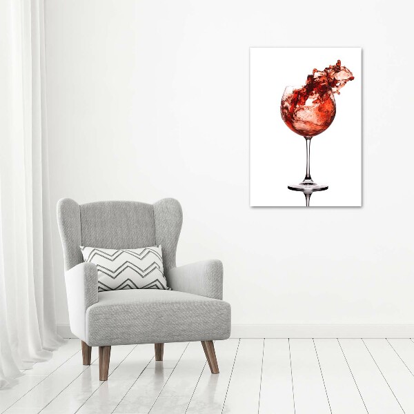 Quadro acrilico verticale Un bicchiere di vino