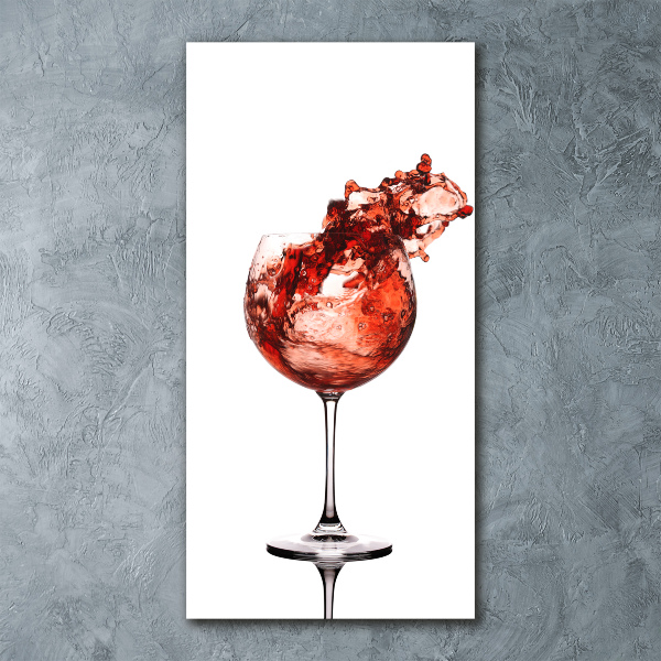 Quadro acrilico verticale Un bicchiere di vino