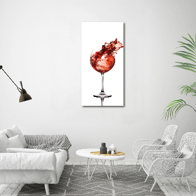 Quadro acrilico verticale Un bicchiere di vino