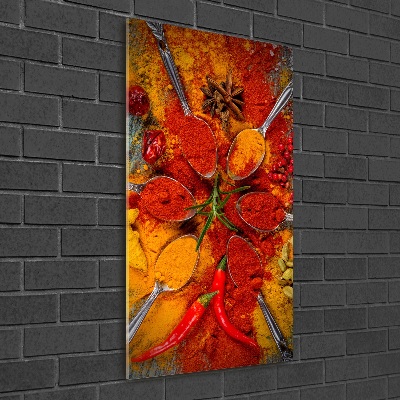 Quadro in vetro acrilico verticale Spezie